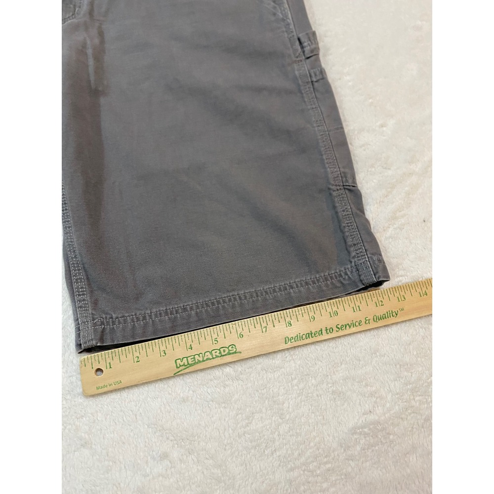 Carhartt B183 CHR Men Gray Canvas Carpenter Shorts Work Utility Size 38 - Picture 2 of 8